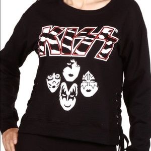 BNWT KISS LACE UP SWEATER